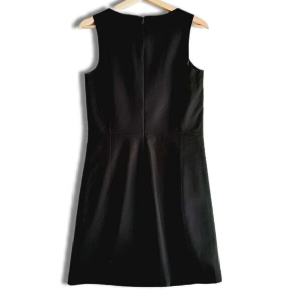 GAP | Classic Sleeveless Sheath Knee Length Dress Cotton Blend Black Sz 2 - Picture 5 of 11